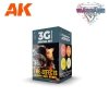 AK Interactive AK1071 WARGAME COLOR SET. FIRE EFFECTS. 4x17 ml